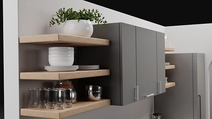 Kitchen isometric 3D model 4
