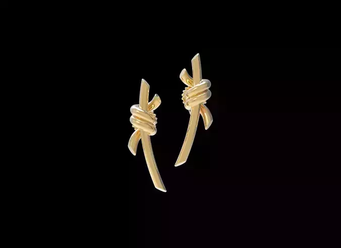 Knot Earrings 3D print model
