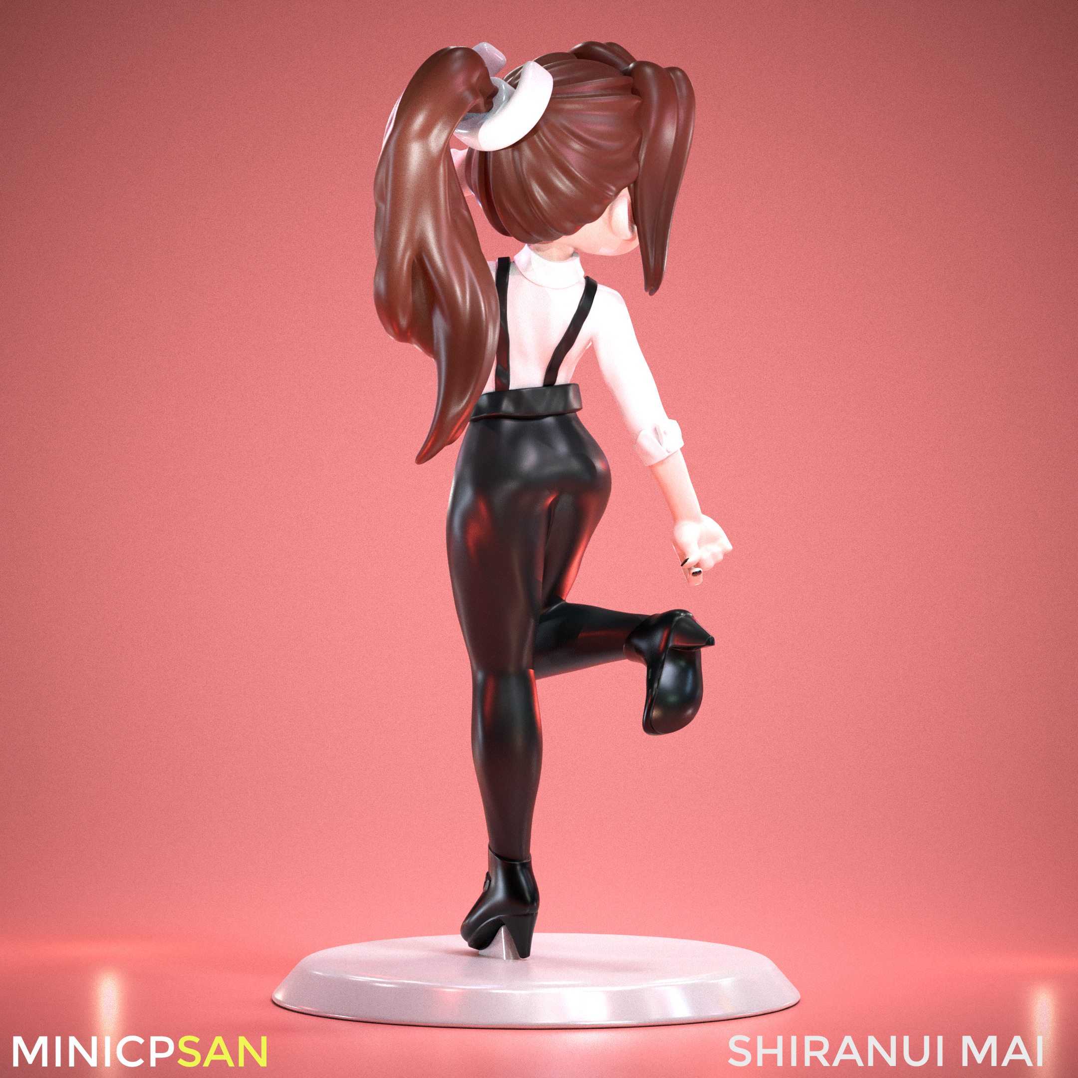 Shiranui Mai - Cute Bartender Outfit - The King of Fighters 3D print model_5