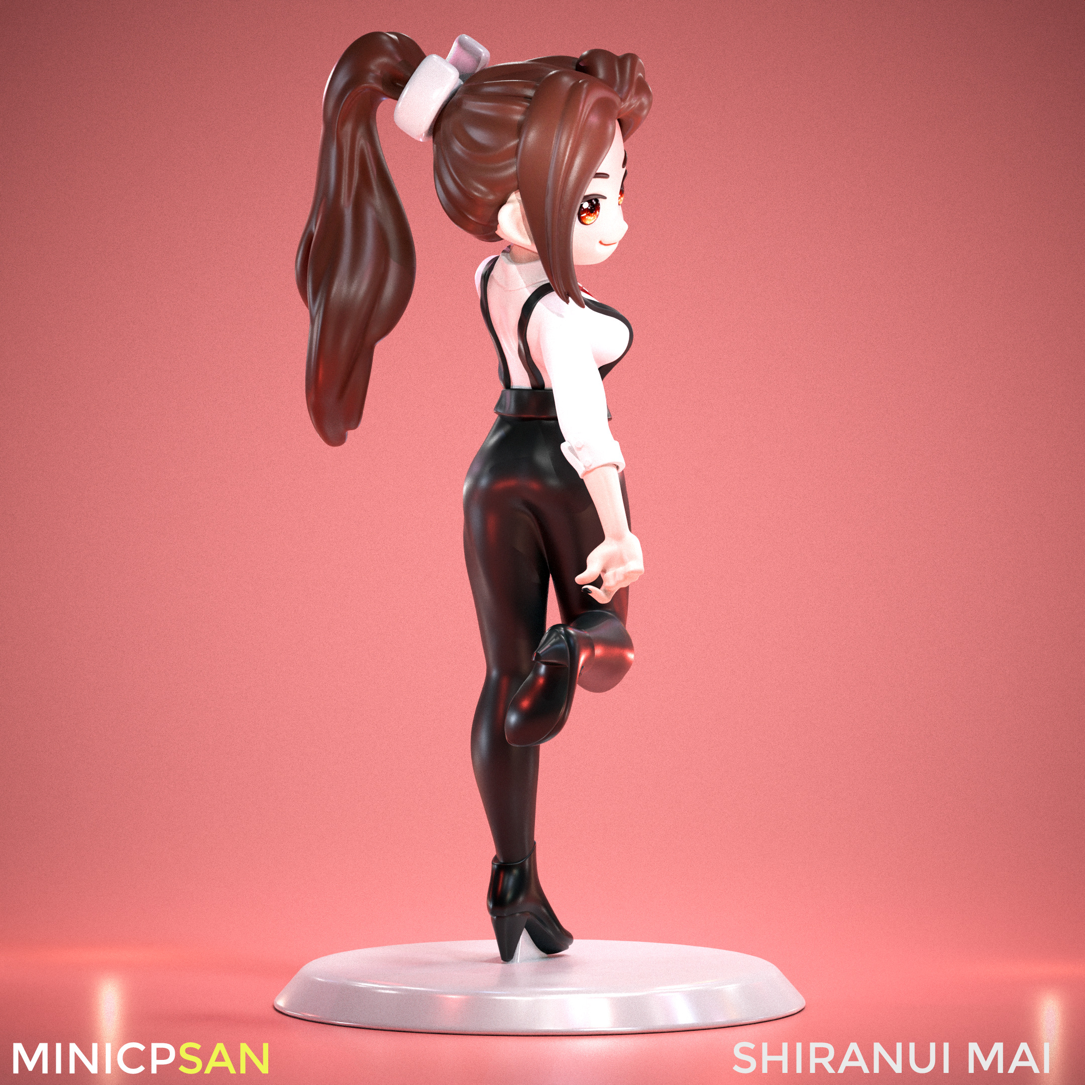 Shiranui Mai - Cute Bartender Outfit - The King of Fighters 3D print model_6