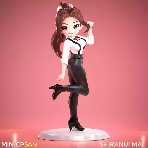 Shiranui Mai - Cute Bartender Outfit - The King of Fighters 3D print model