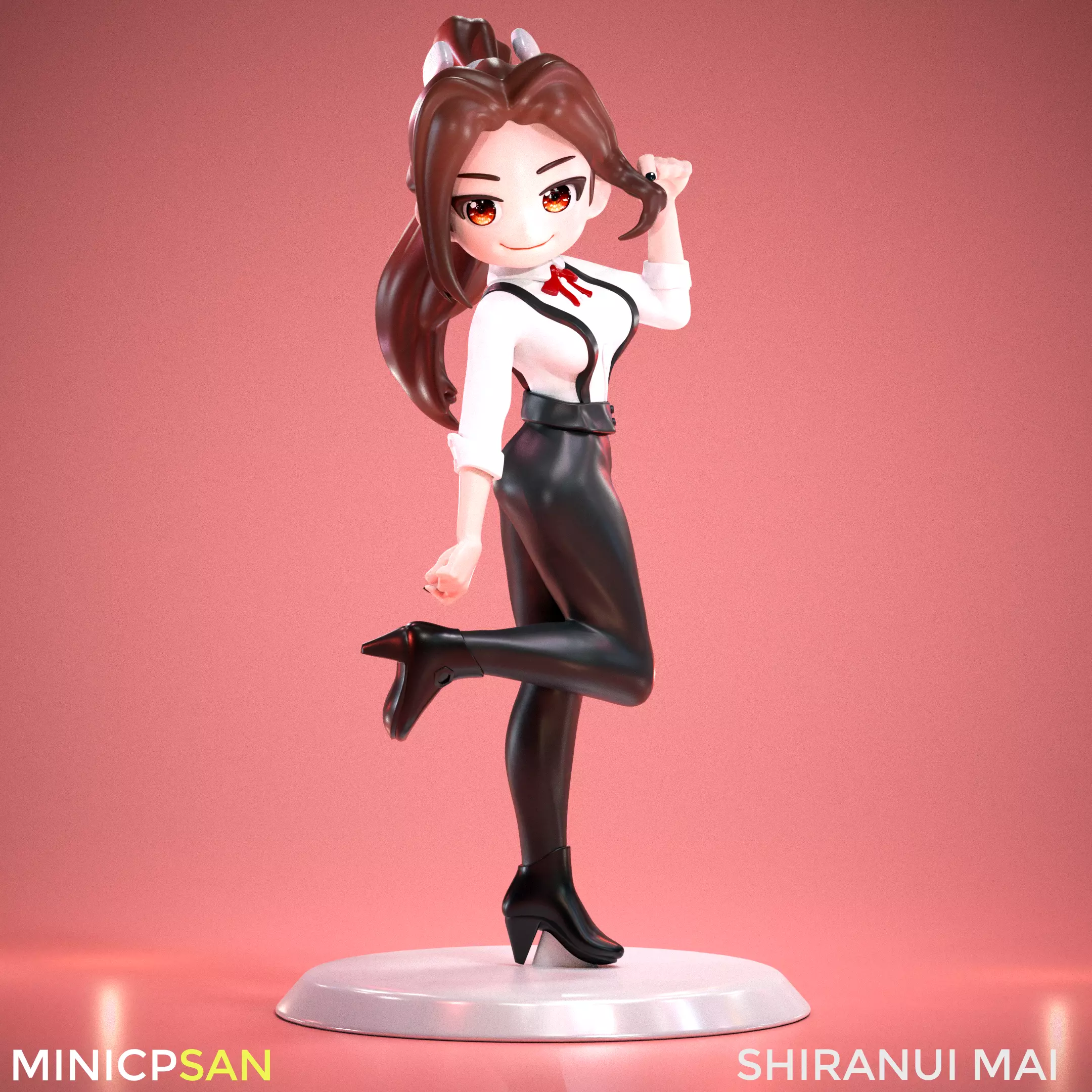 Shiranui Mai - Cute Bartender Outfit - The King of Fighters 3D print model_0