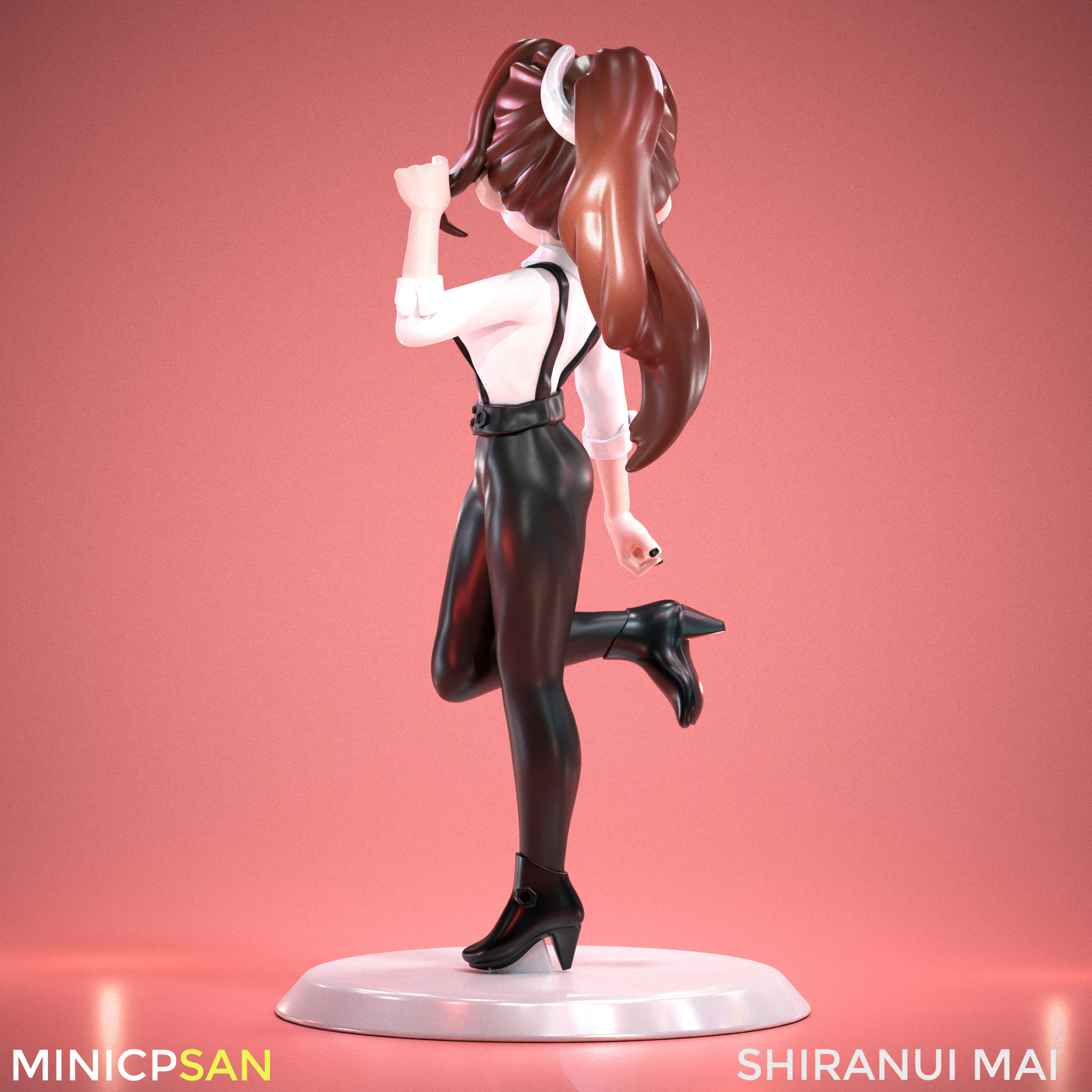 Shiranui Mai - Cute Bartender Outfit - The King of Fighters 3D print model_4