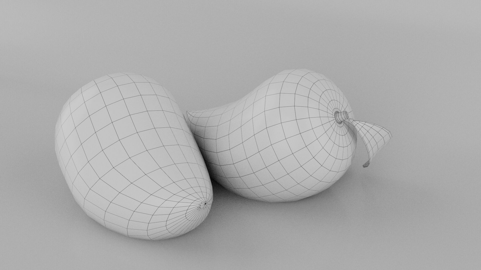 Mango Low-poly 3D model_4