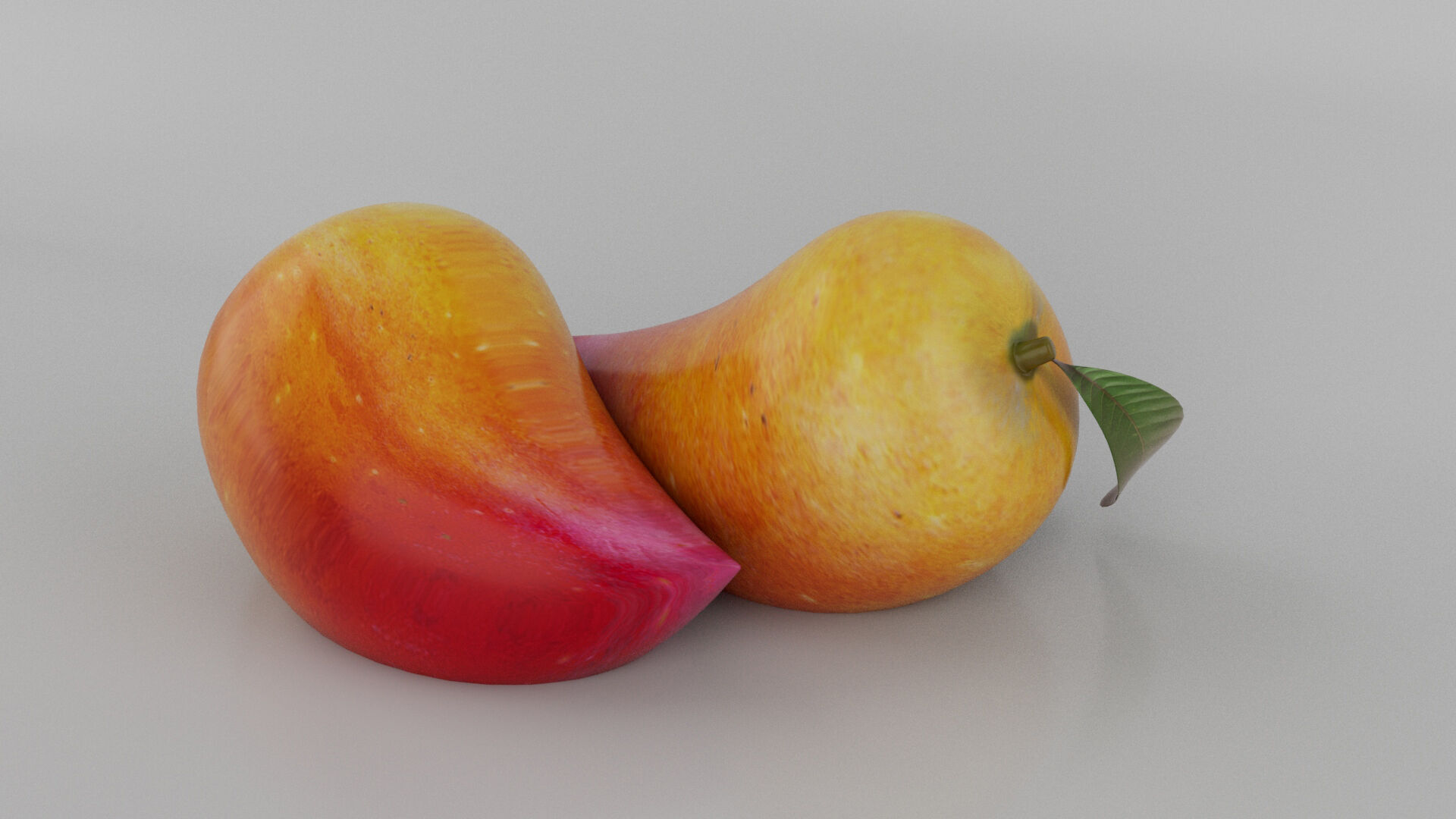 Mango Low-poly 3D model_3