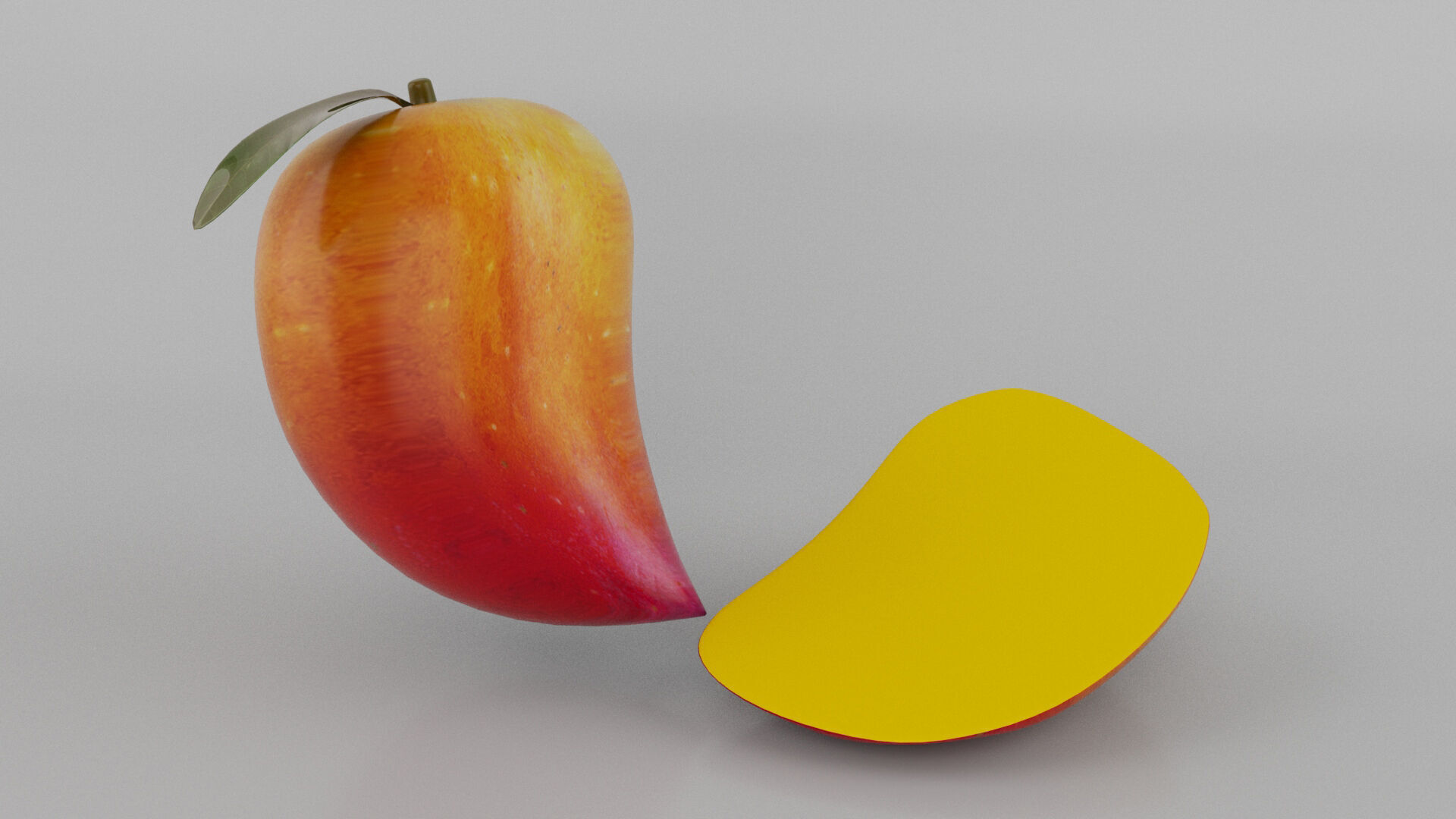 Mango Low-poly 3D model_1