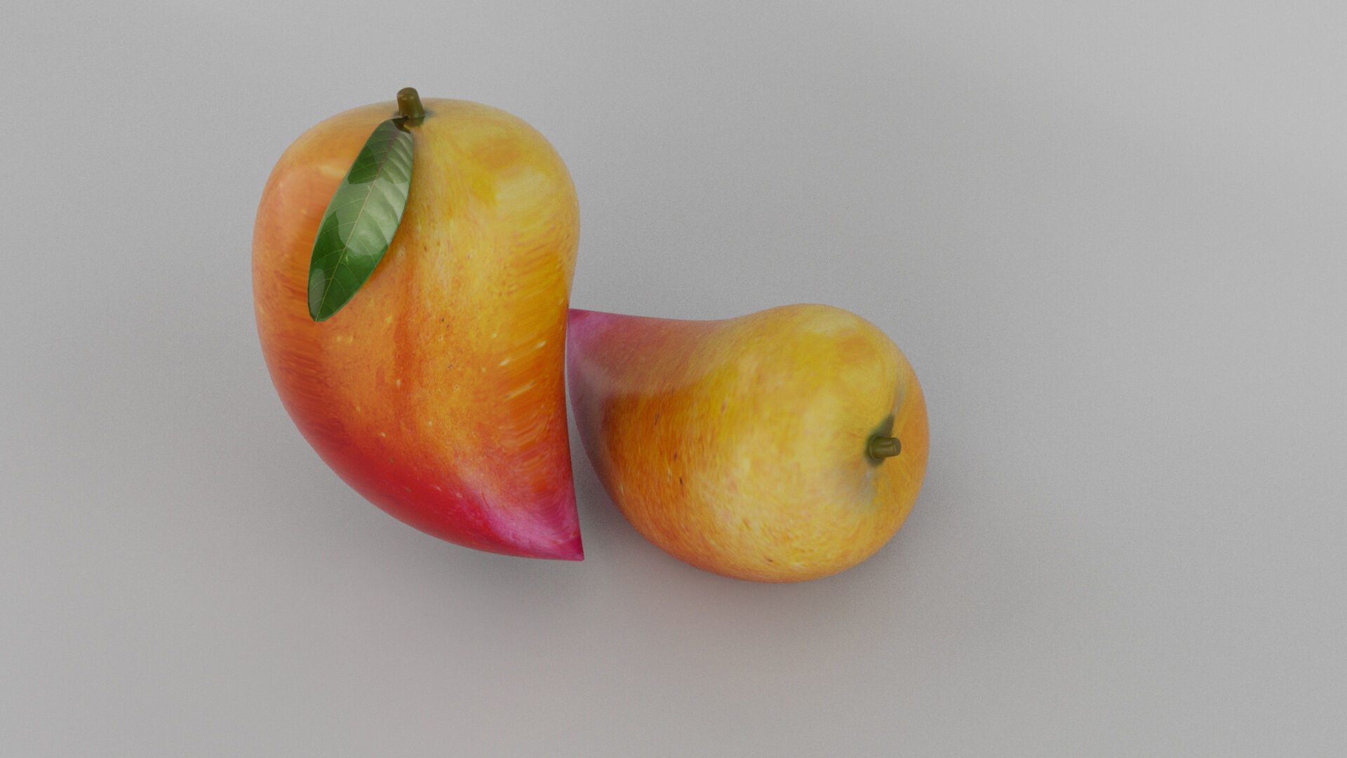 Mango Low-poly 3D model_2