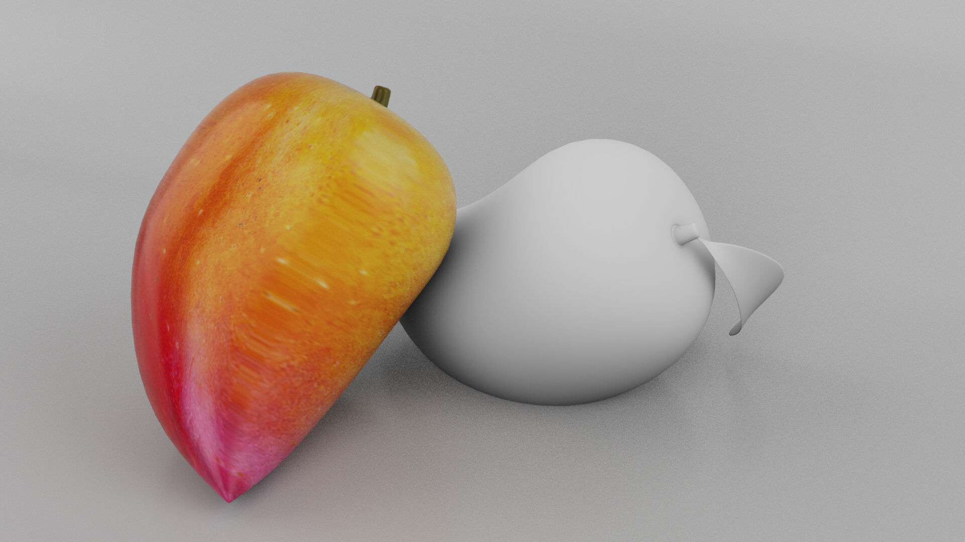 Mango Low-poly 3D model_5