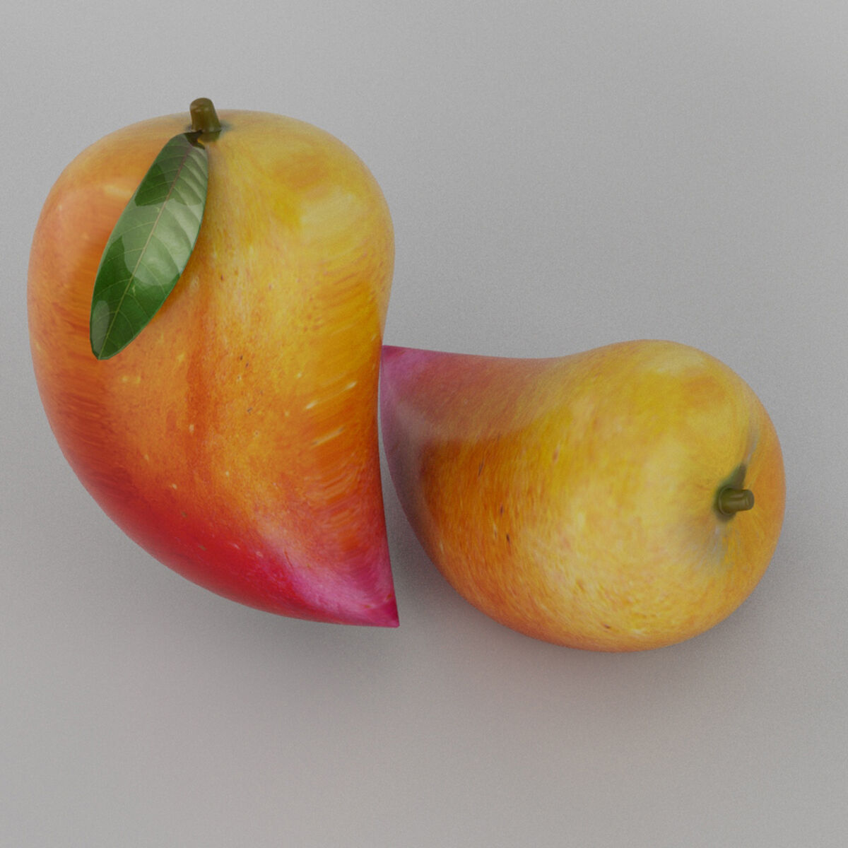 Mango Low-poly 3D model_6