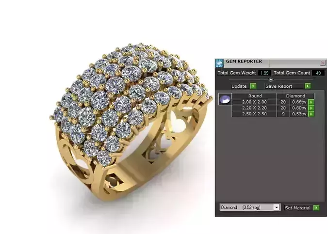 Old Modern Style Diamond Ring