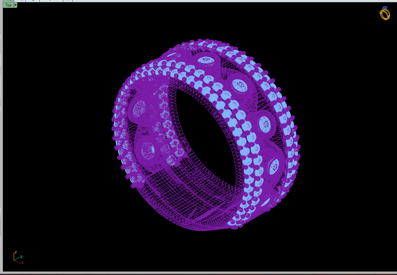 Custom Bling Besel Setting Diamond Ring - Eternity ring 3D print model_12