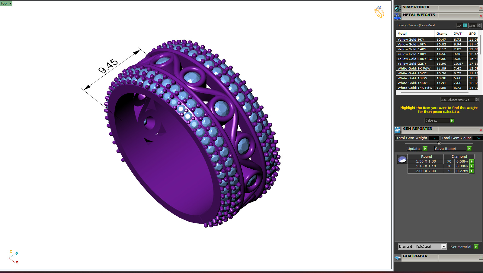 Custom Bling Besel Setting Diamond Ring - Eternity ring 3D print model_7