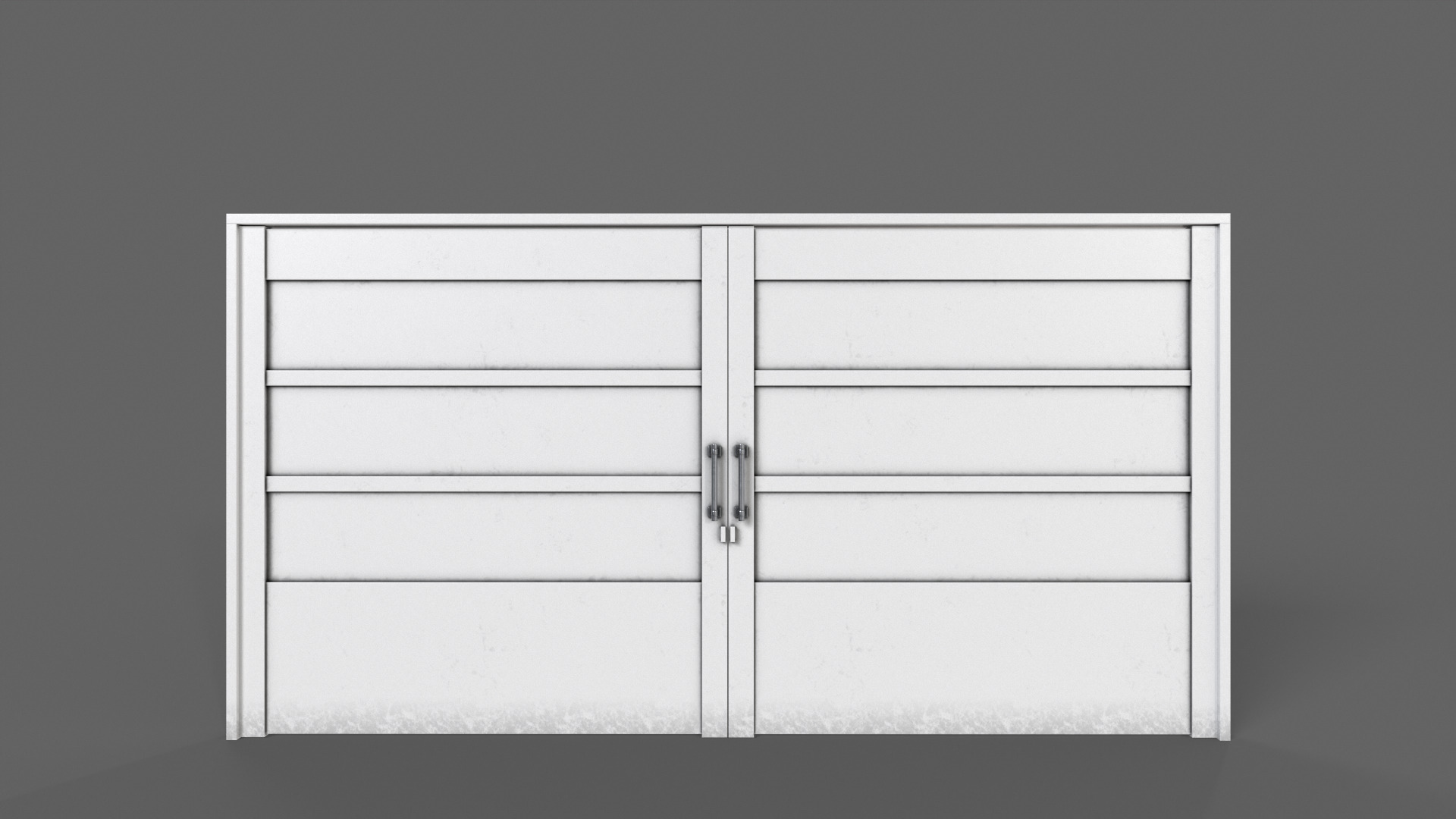 PBR Metal Gate D2 Low-poly 3D model_9