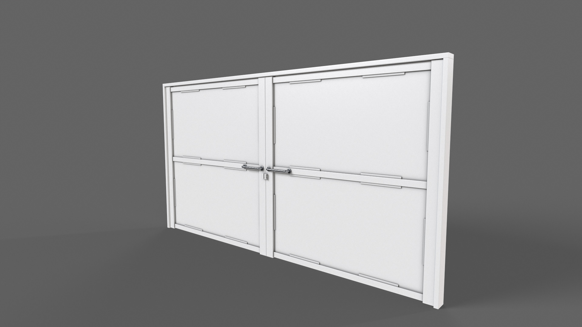 PBR Metal Gate D3 Low-poly 3D model_10