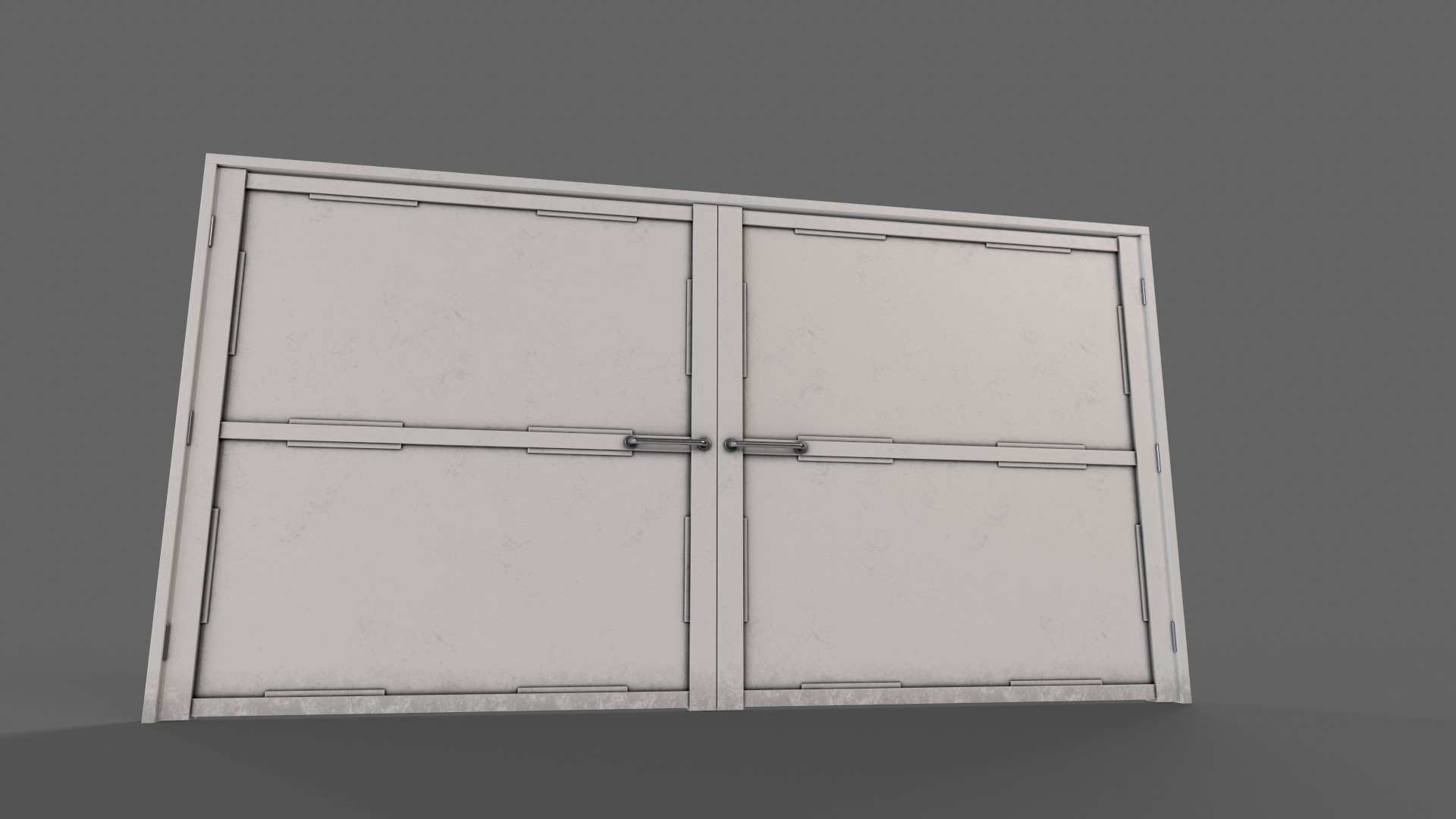 PBR Metal Gate D3 Low-poly 3D model_13