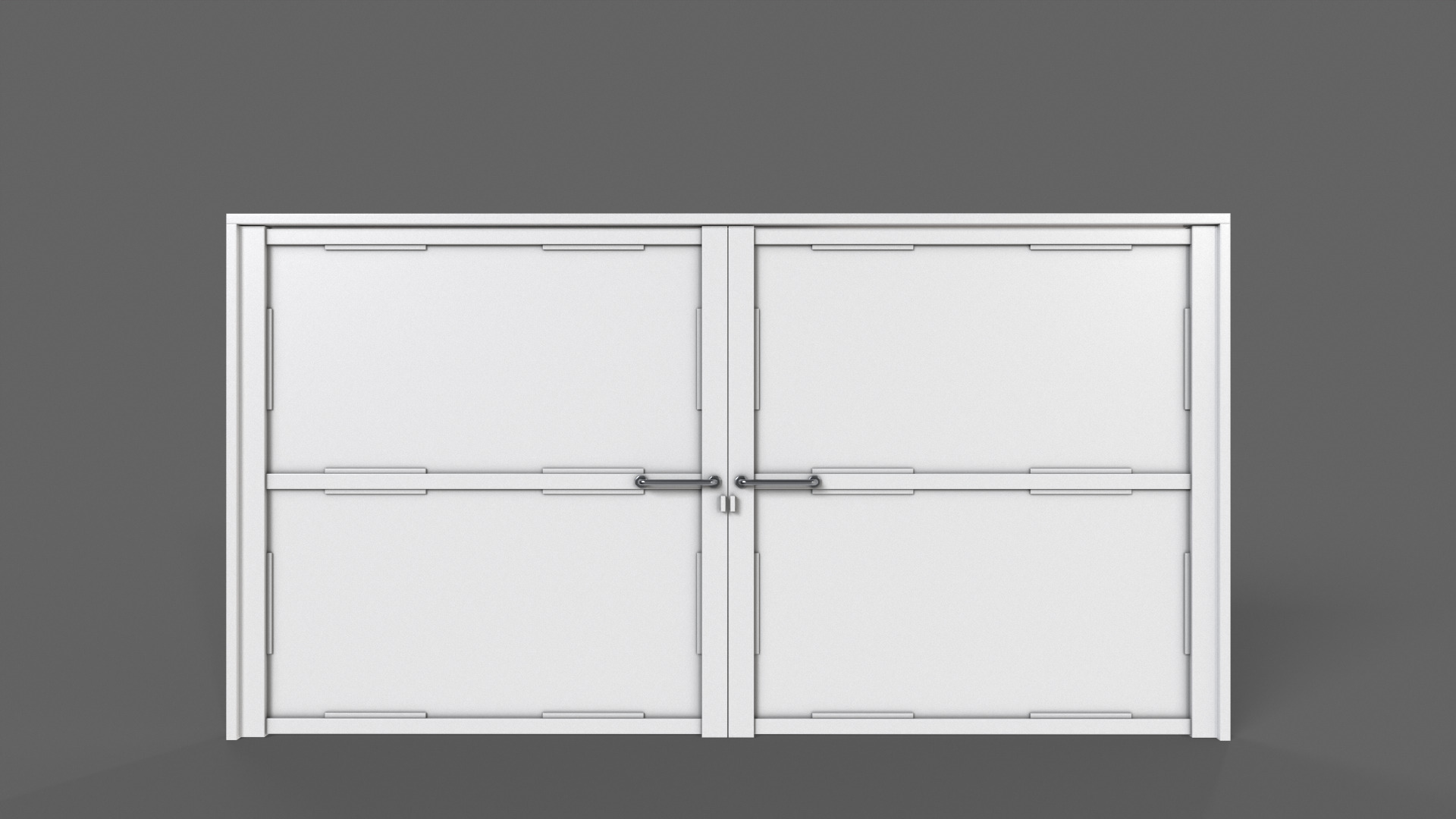 PBR Metal Gate D3 Low-poly 3D model_8