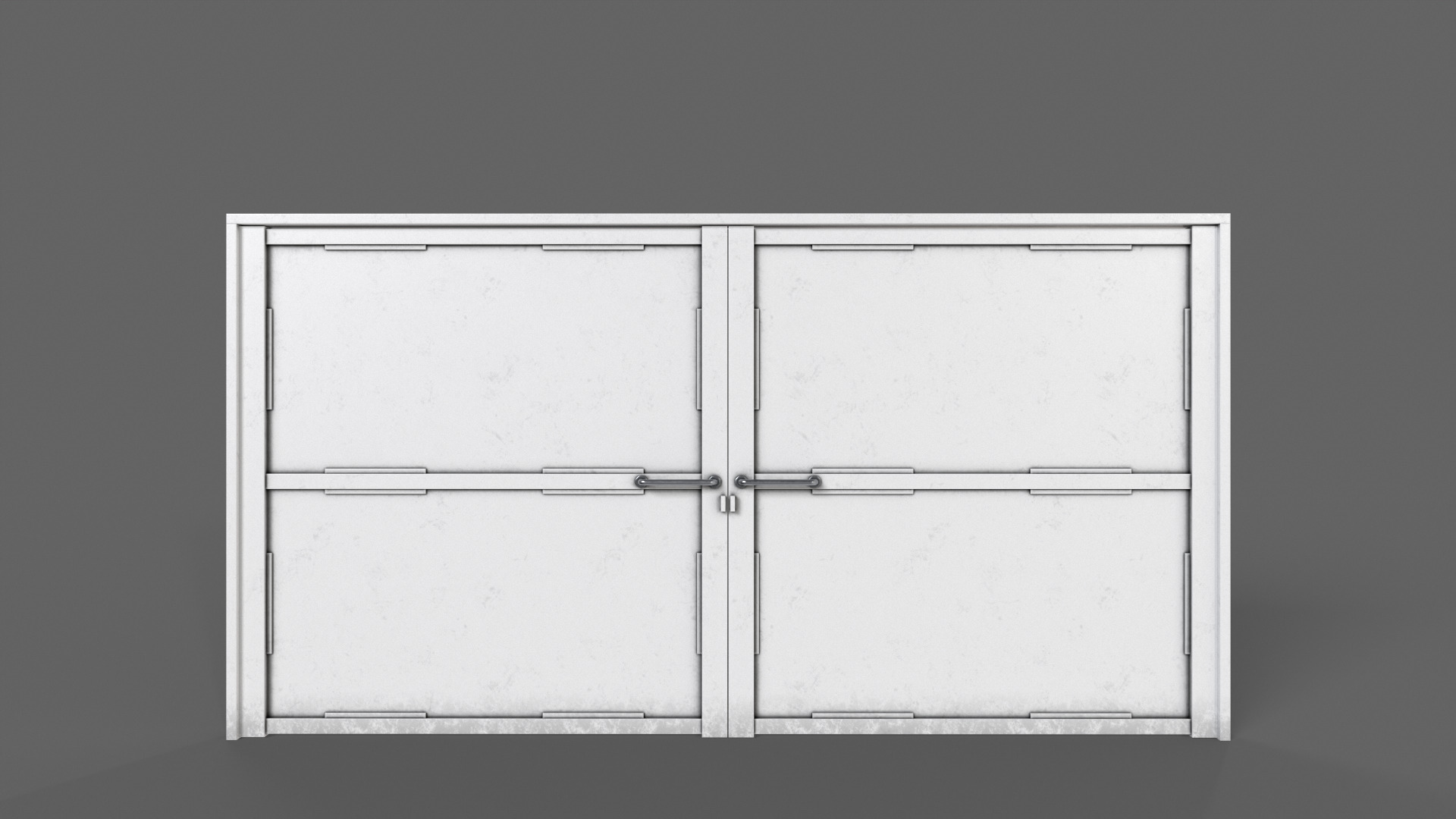 PBR Metal Gate D3 Low-poly 3D model_9