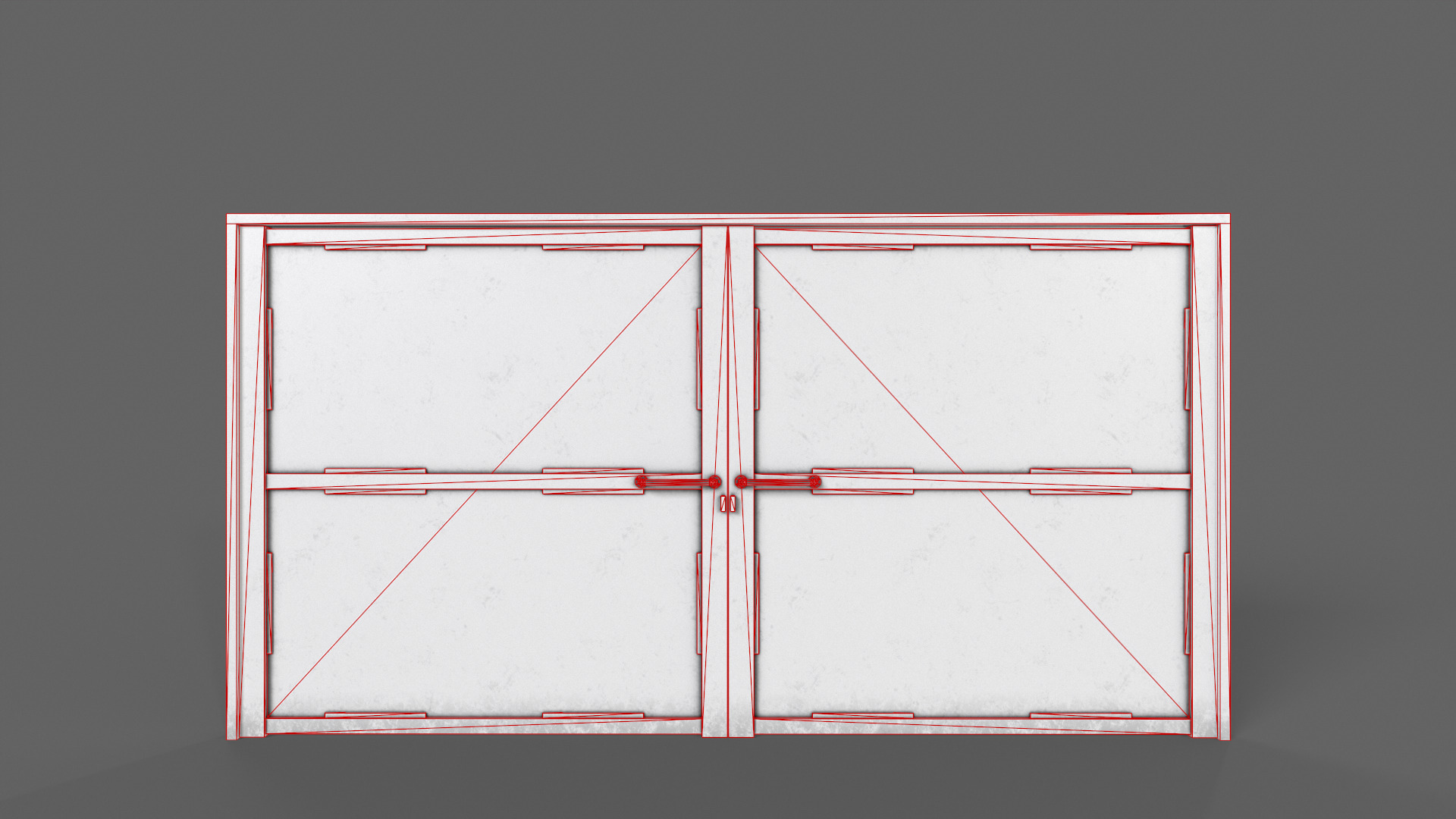 PBR Metal Gate D3 Low-poly 3D model_14