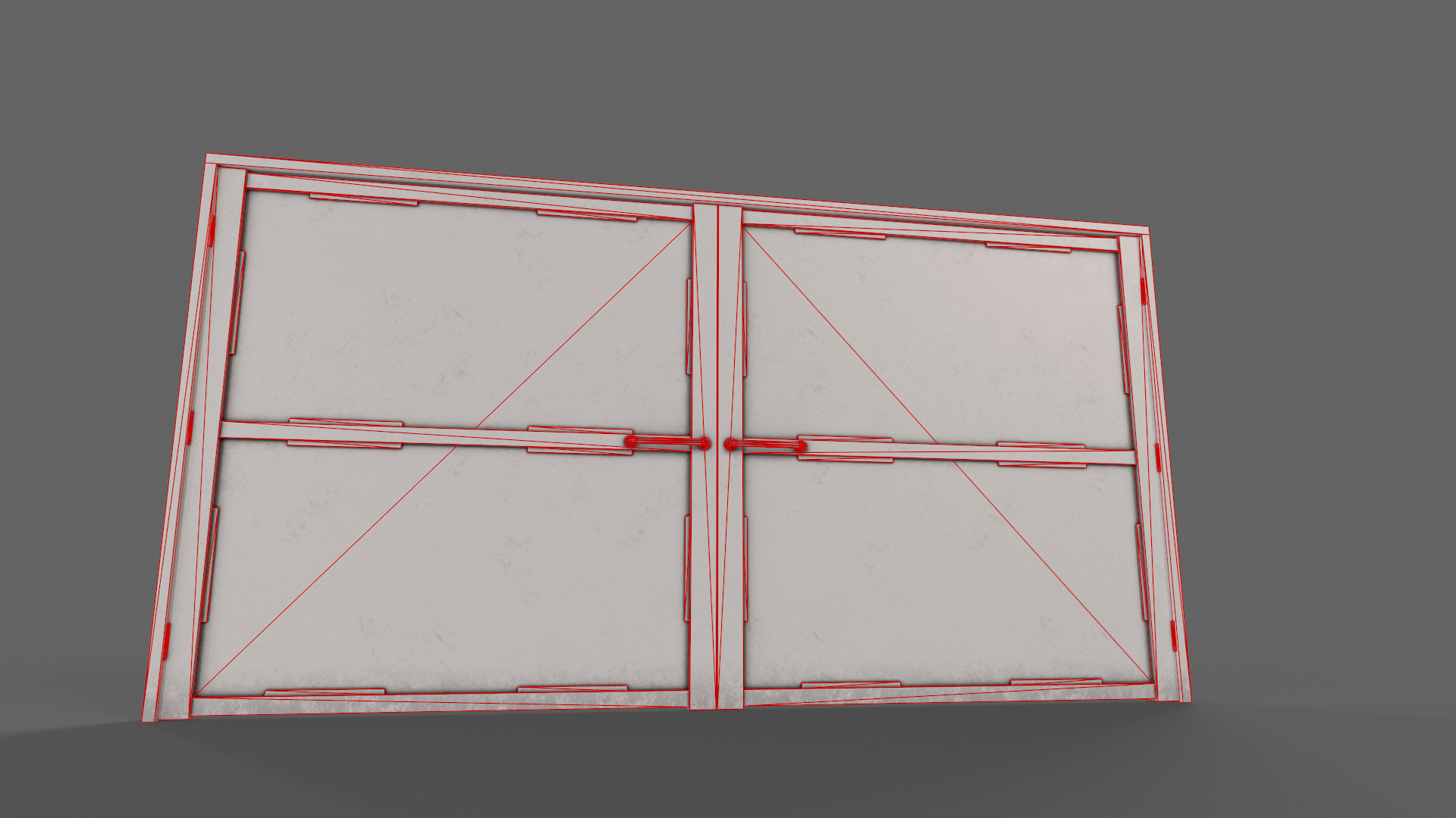 PBR Metal Gate D3 Low-poly 3D model_16