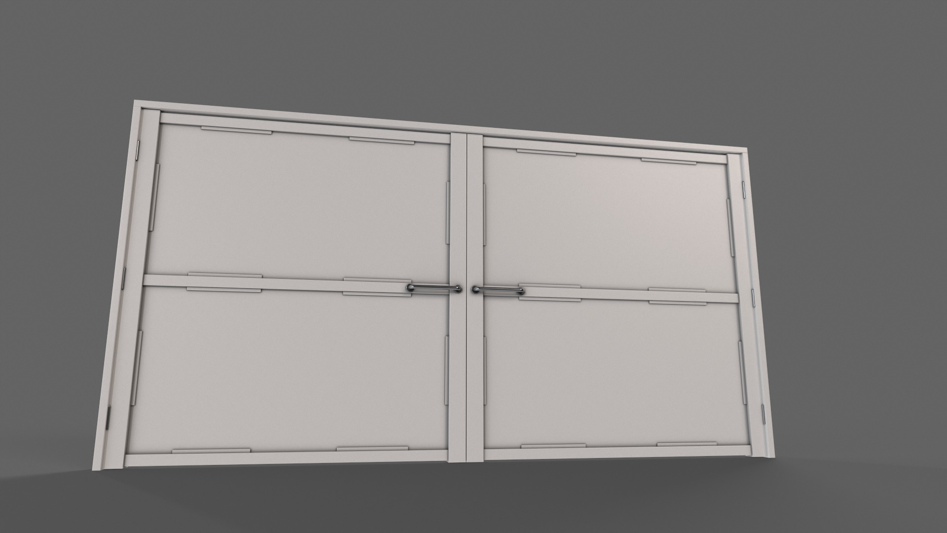 PBR Metal Gate D3 Low-poly 3D model_12