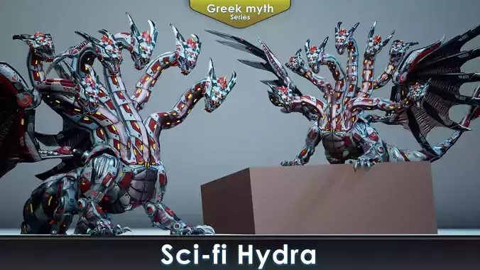Sci-Fi Hydra Low-poly 3D model