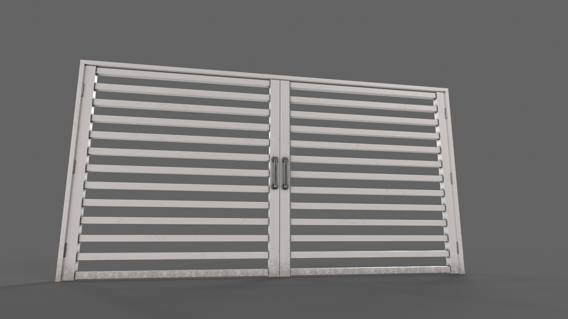 PBR Metal Gate D4 Low-poly 3D model_13