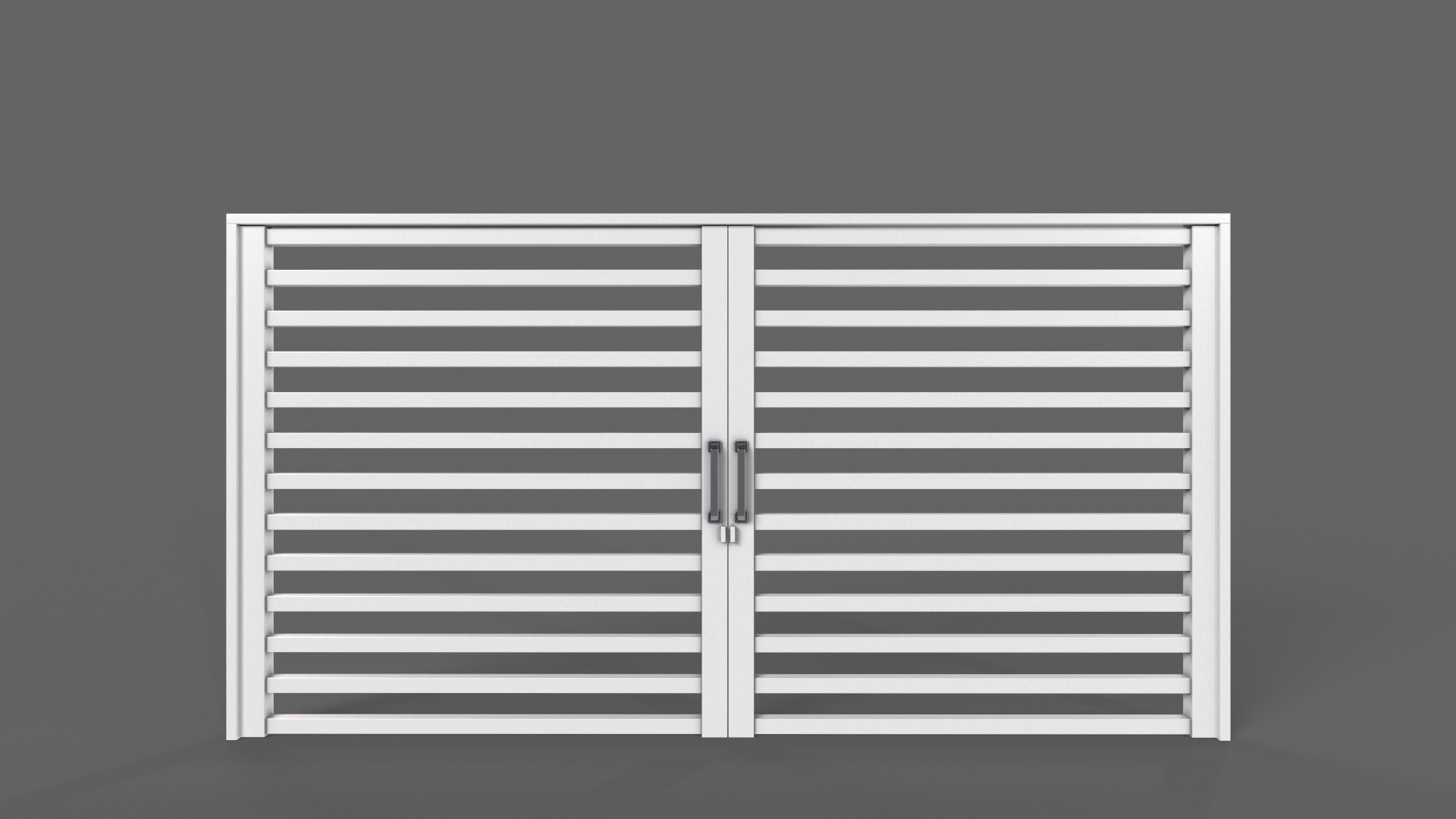 PBR Metal Gate D4 Low-poly 3D model_8