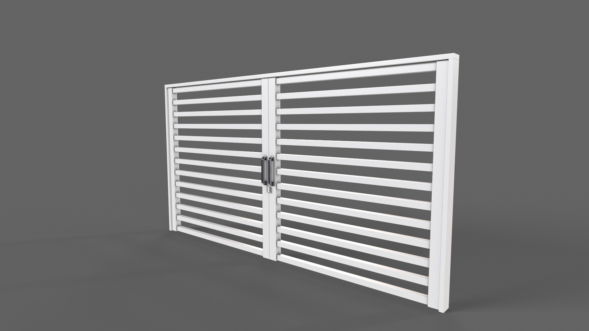 PBR Metal Gate D4 Low-poly 3D model_10
