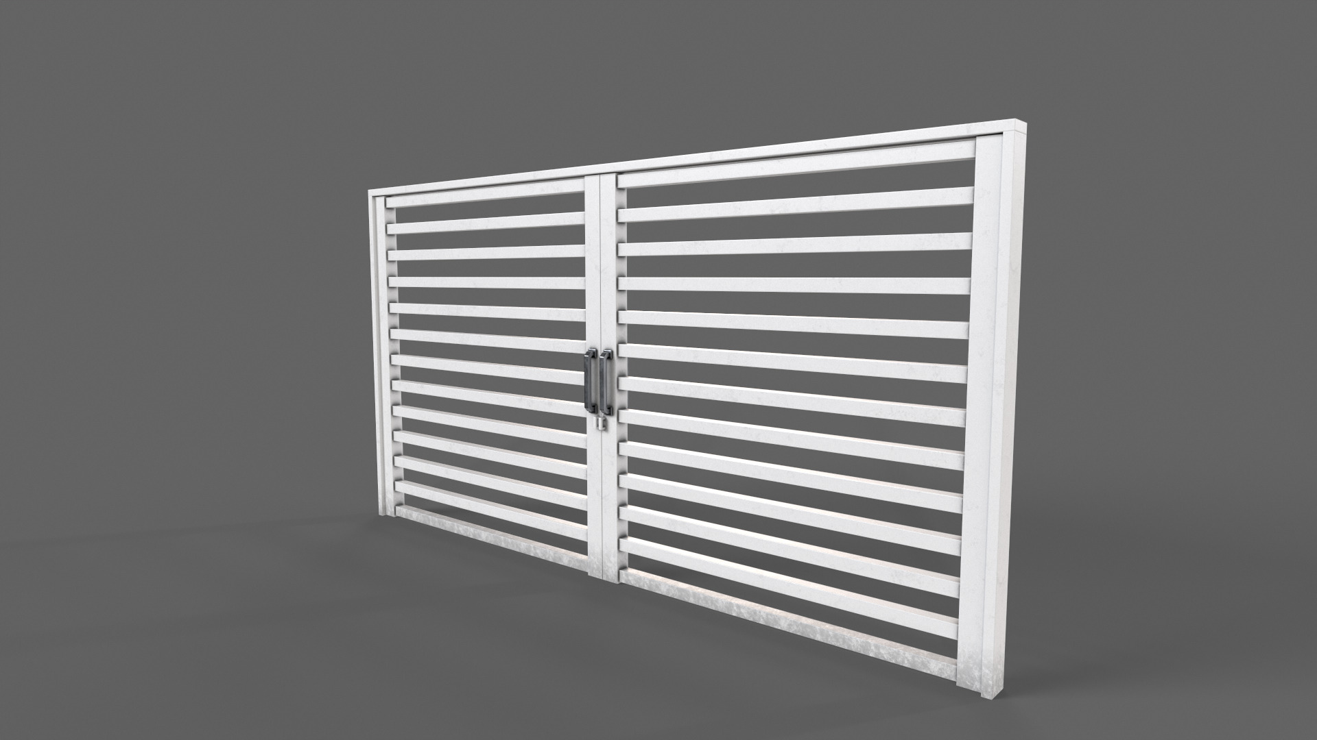 PBR Metal Gate D4 Low-poly 3D model_11
