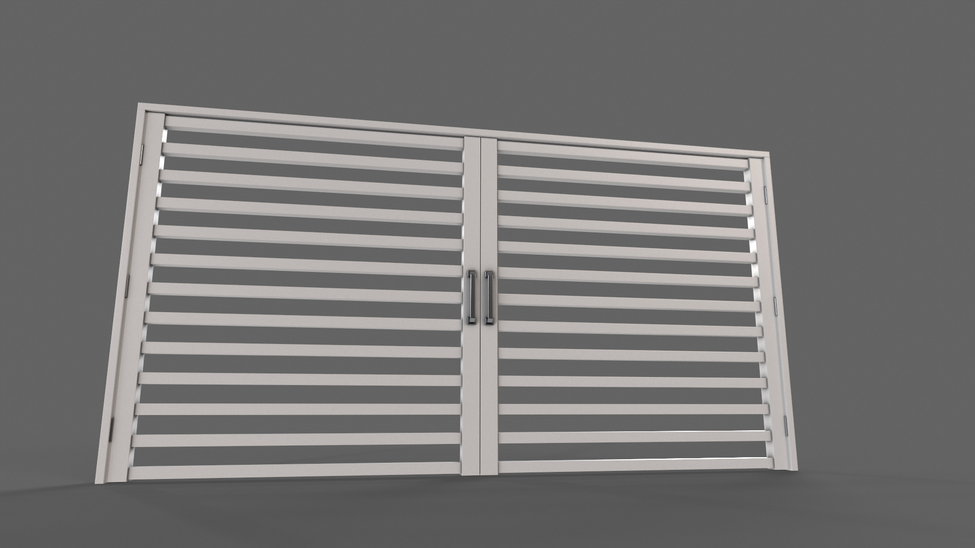 PBR Metal Gate D4 Low-poly 3D model_12