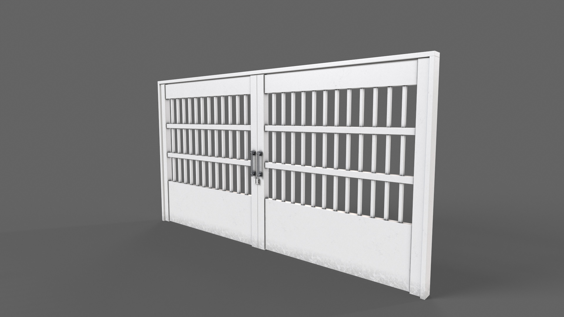 PBR Metal Gate D5 Low-poly 3D model_11