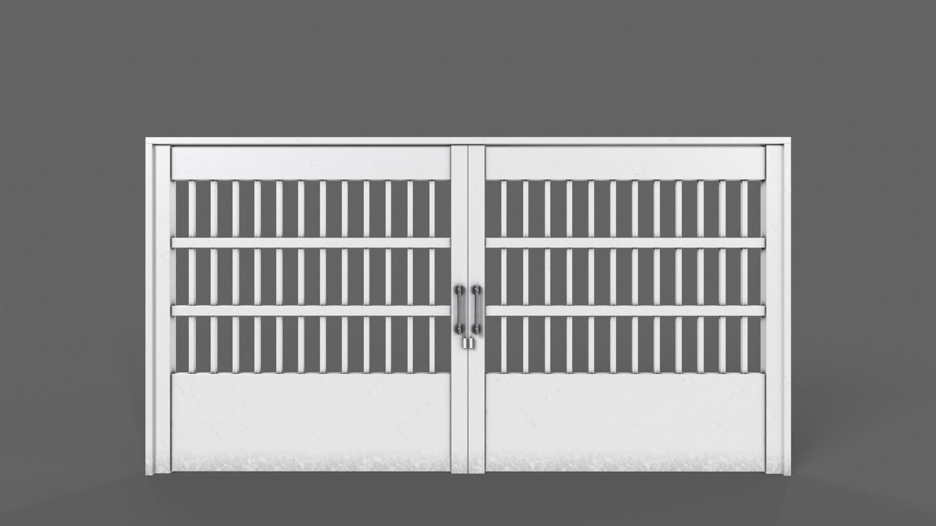 PBR Metal Gate D5 Low-poly 3D model_9