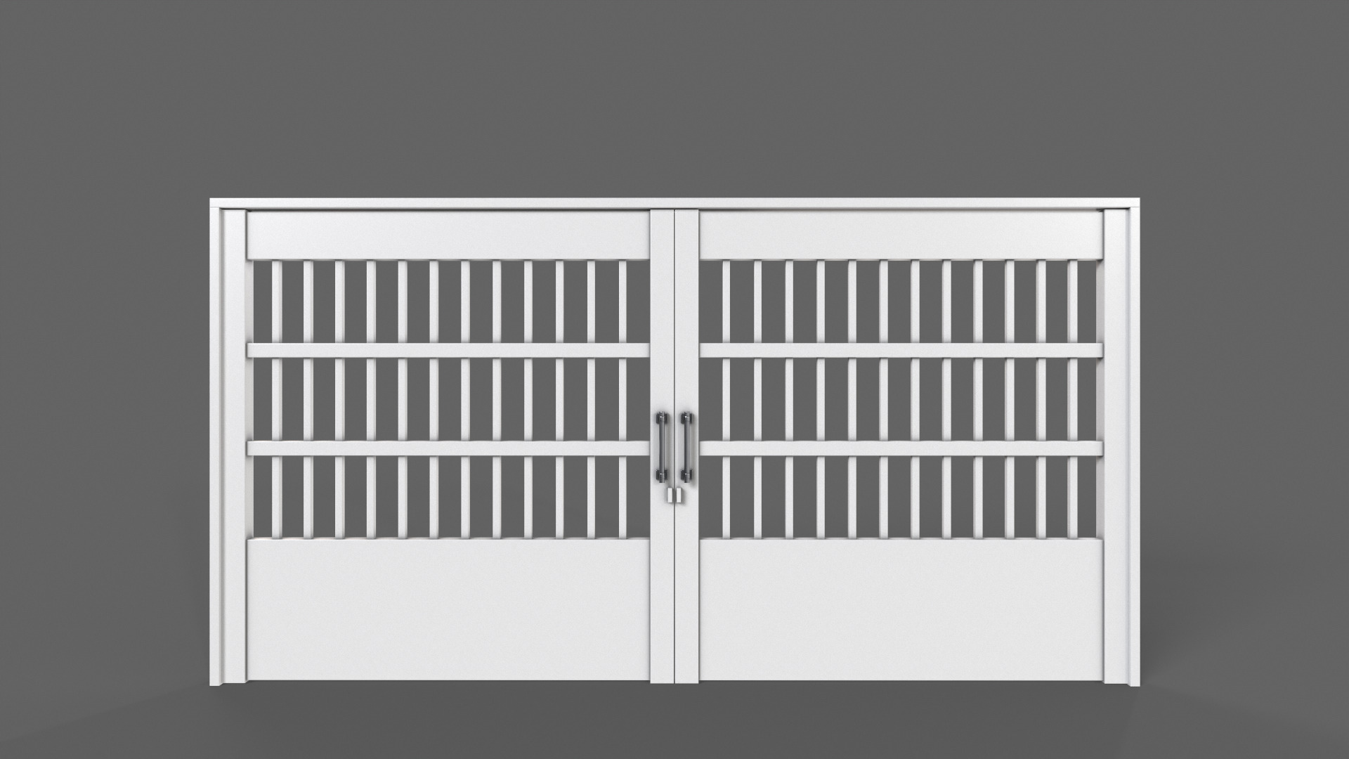 PBR Metal Gate D5 Low-poly 3D model_8