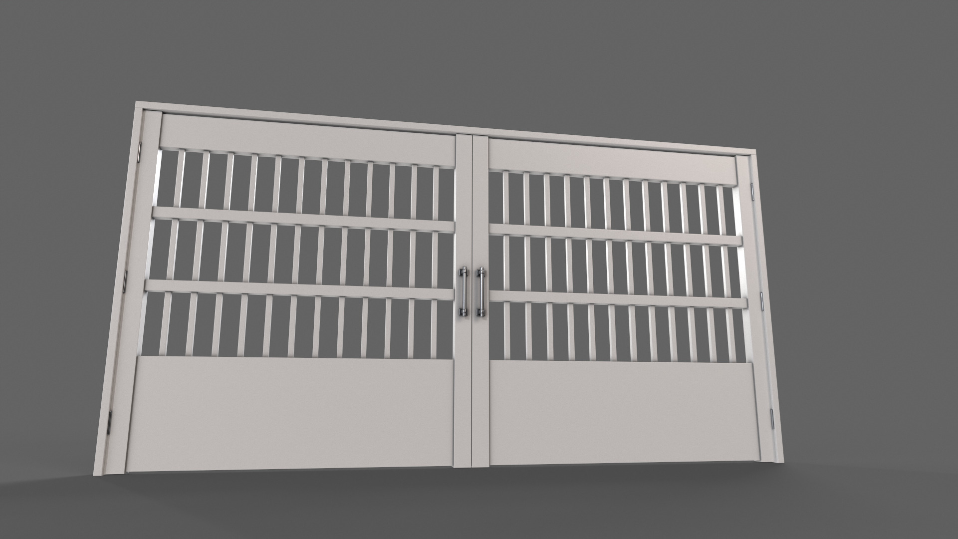 PBR Metal Gate D5 Low-poly 3D model_12