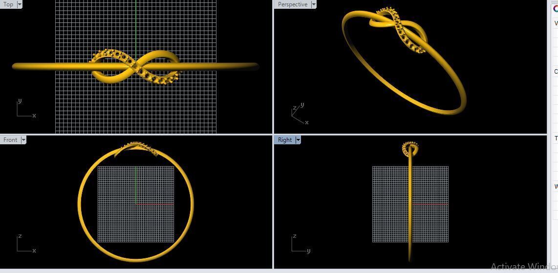 infinity bracelet 3dm file 3D print model_4