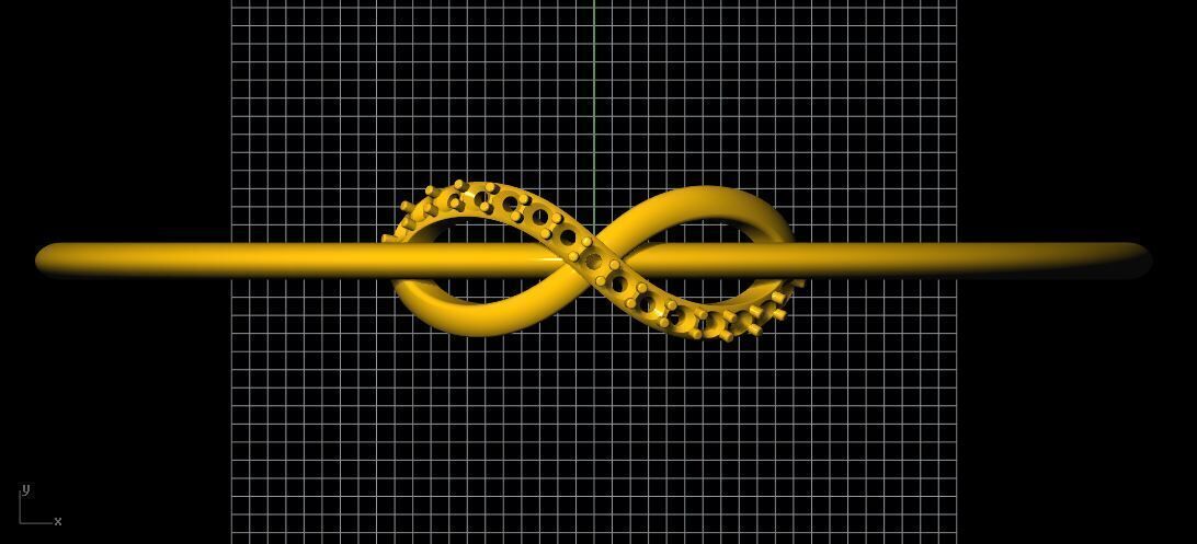 infinity bracelet 3dm file 3D print model_1