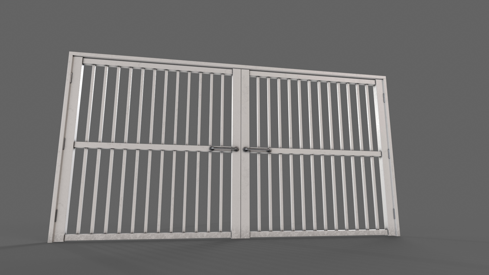 PBR Metal Gate D6 Low-poly 3D model_13