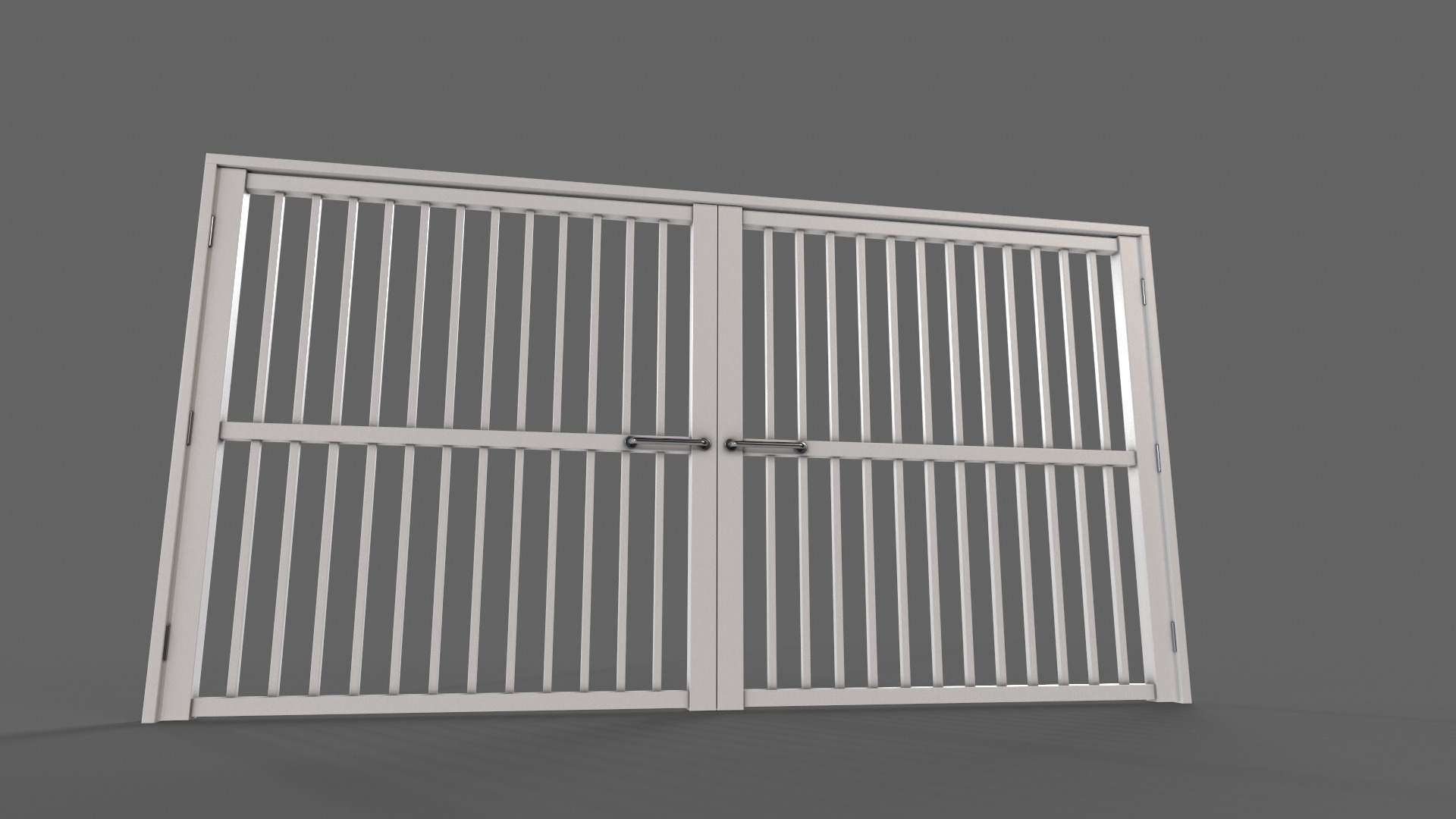 PBR Metal Gate D6 Low-poly 3D model_12