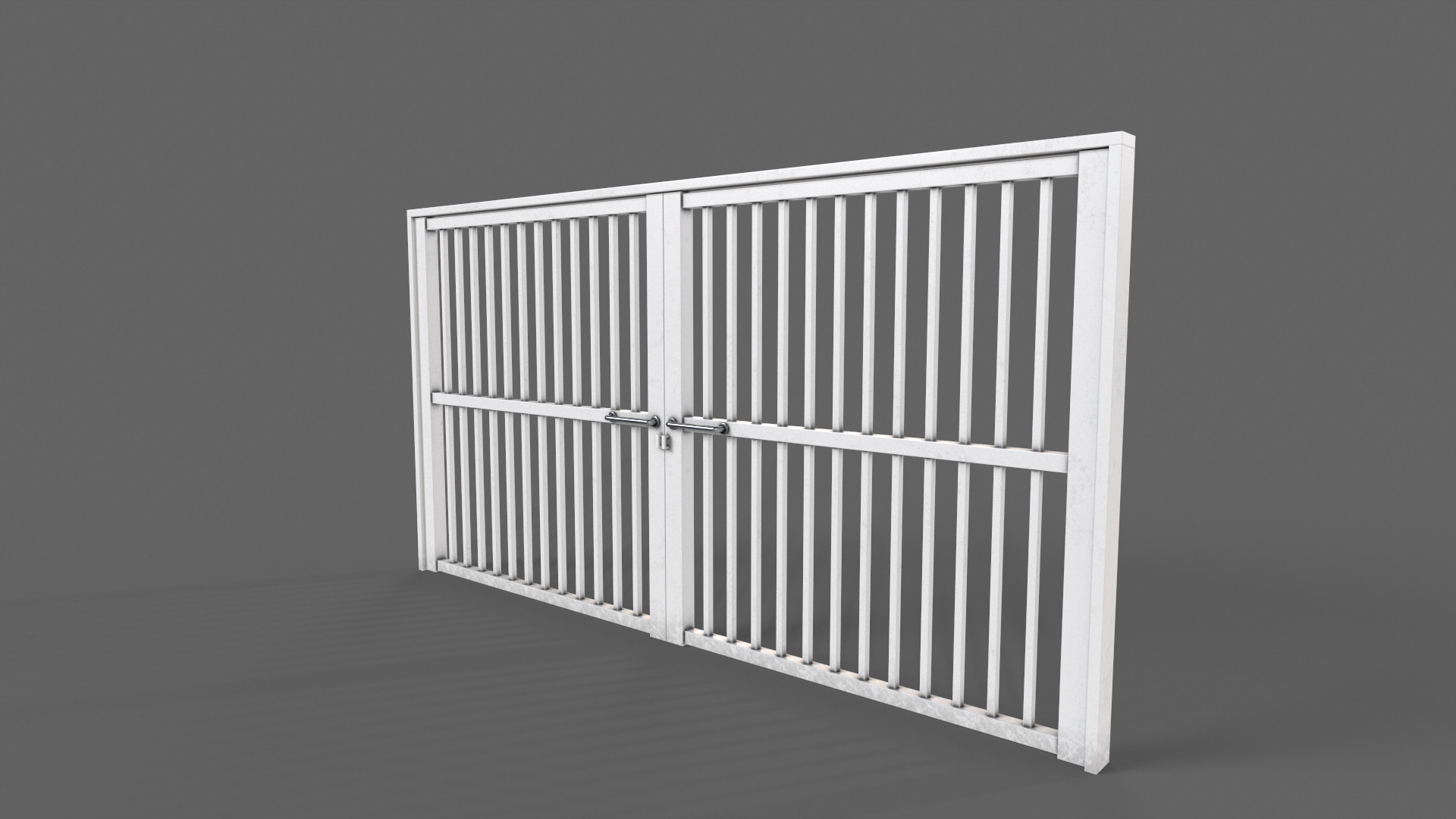 PBR Metal Gate D6 Low-poly 3D model_11