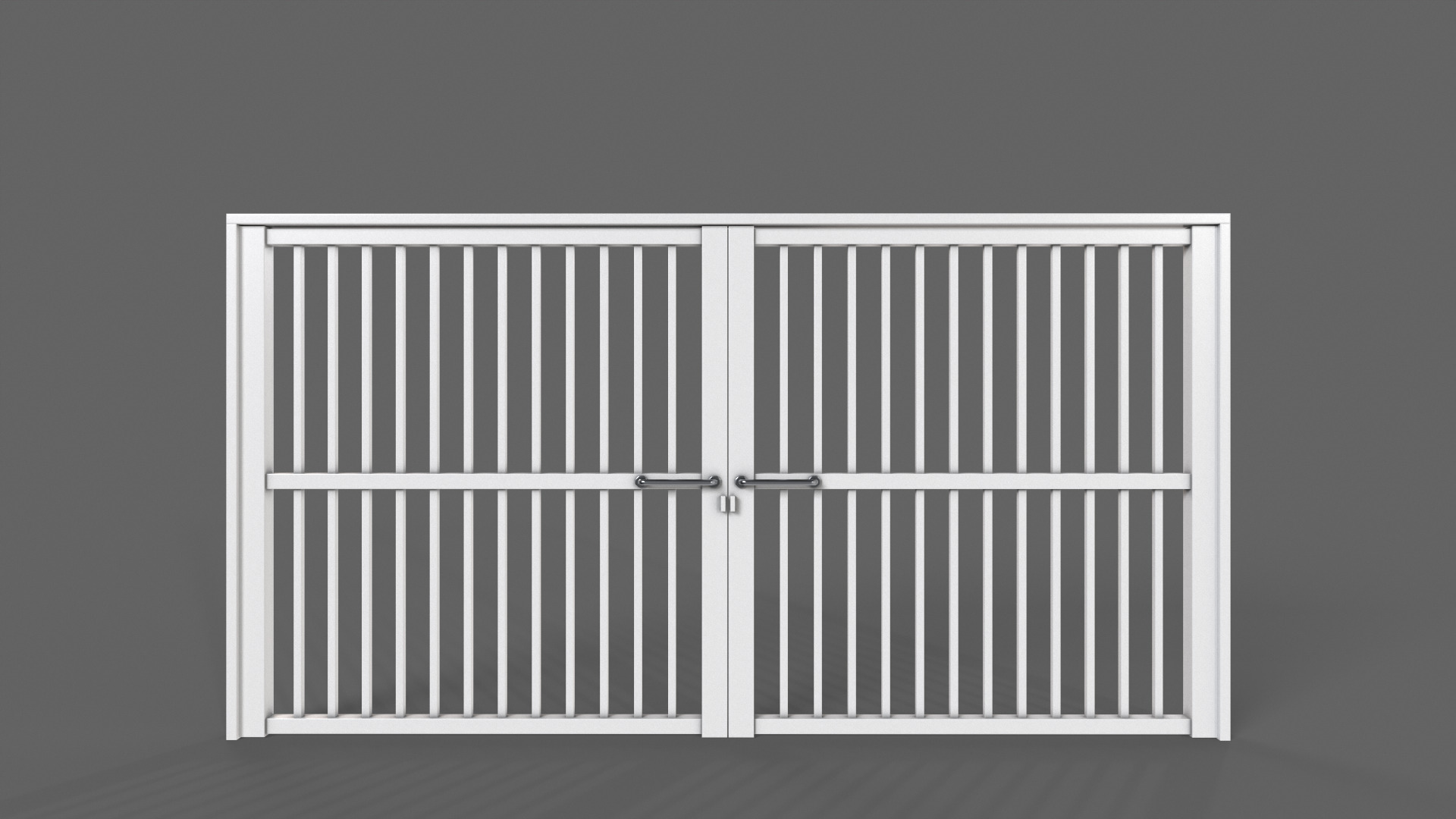 PBR Metal Gate D6 Low-poly 3D model_8