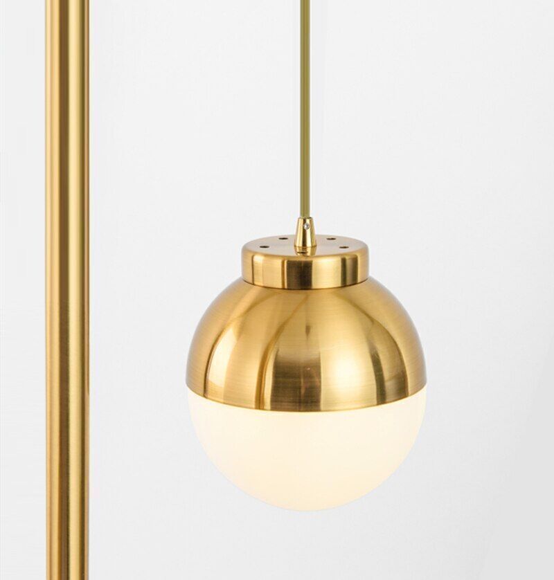 Gold Finish Large Floor Lamp 3D model_4