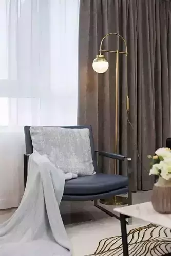 Gold Finish Large Floor Lamp