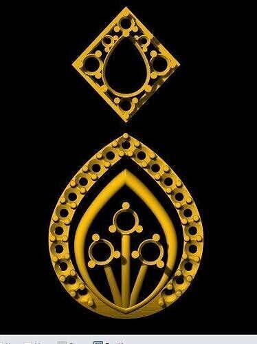 Drop Earrings 3dm file 3D print model