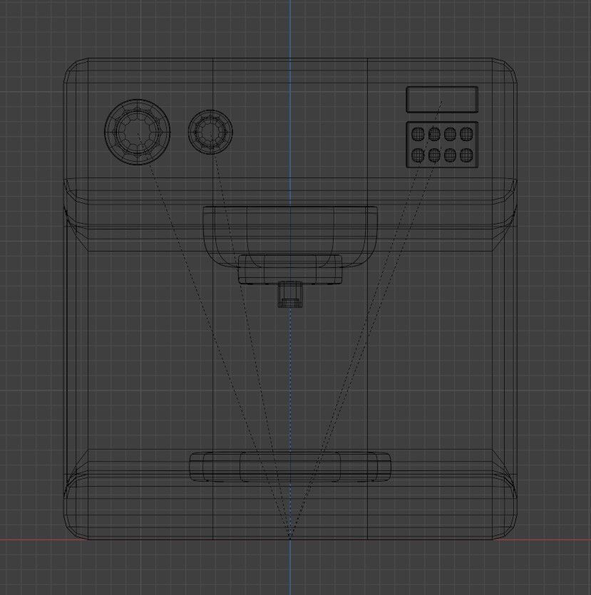 Coffee Maker 3D cartoon Model Low-poly 3D model_4