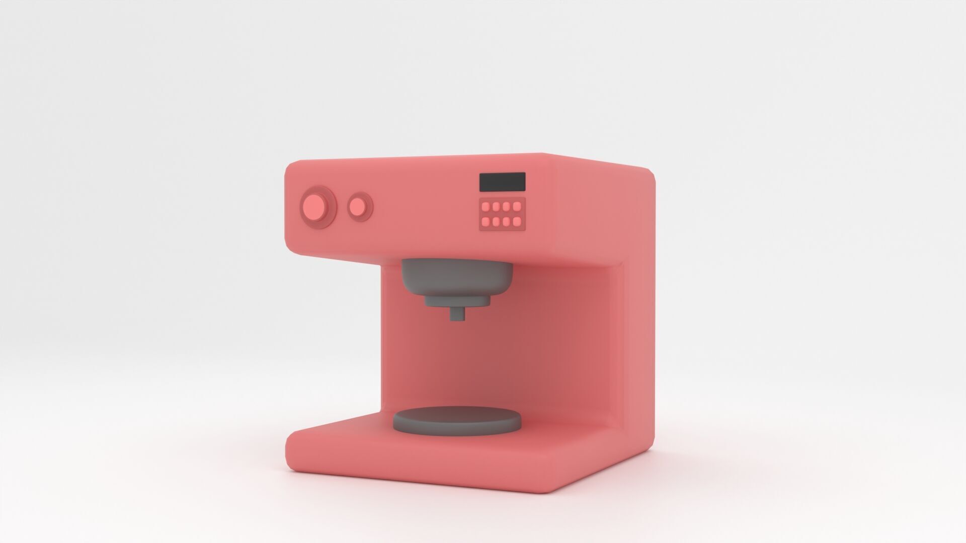 Coffee Maker 3D cartoon Model Low-poly 3D model_5