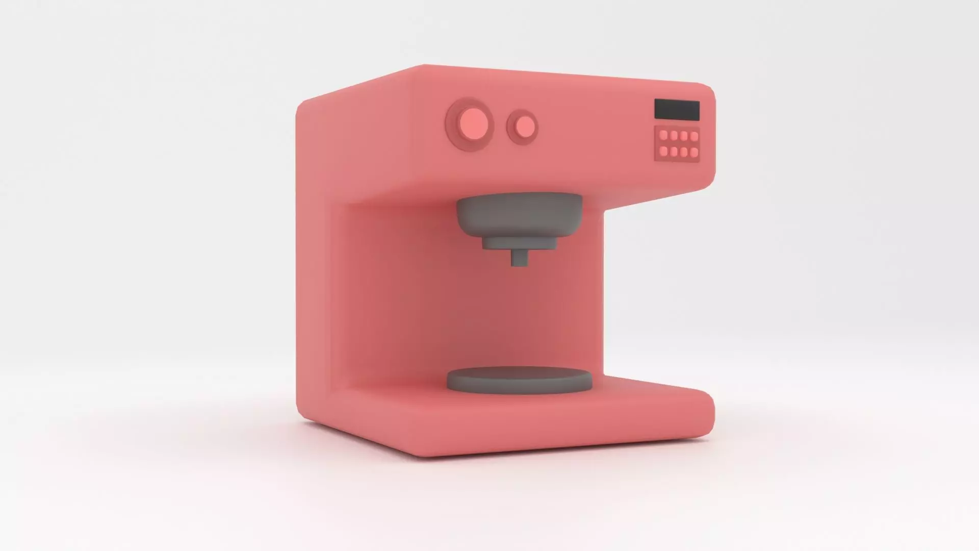 Coffee Maker 3D cartoon Model Low-poly 3D model_0