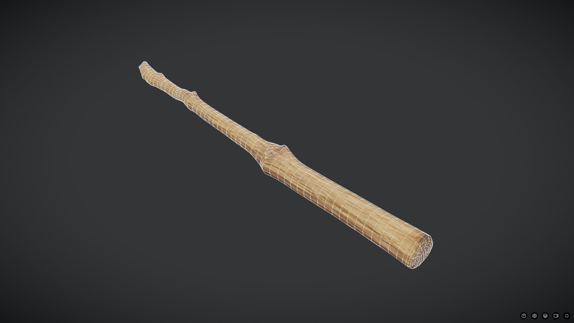 Wooden Stick 6 Low-poly 3D model_2