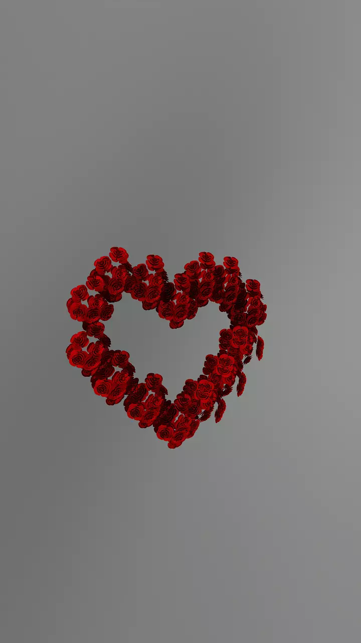 Rose heart Free 3D model