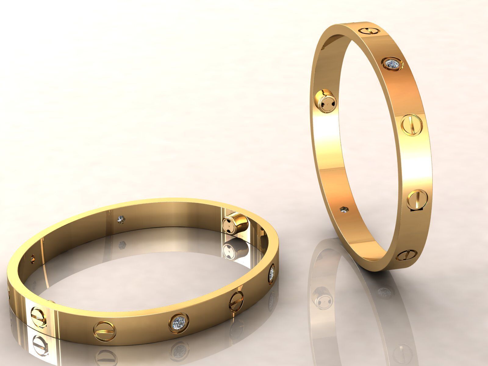 Love Bracelet C 17cm 3D print model_6