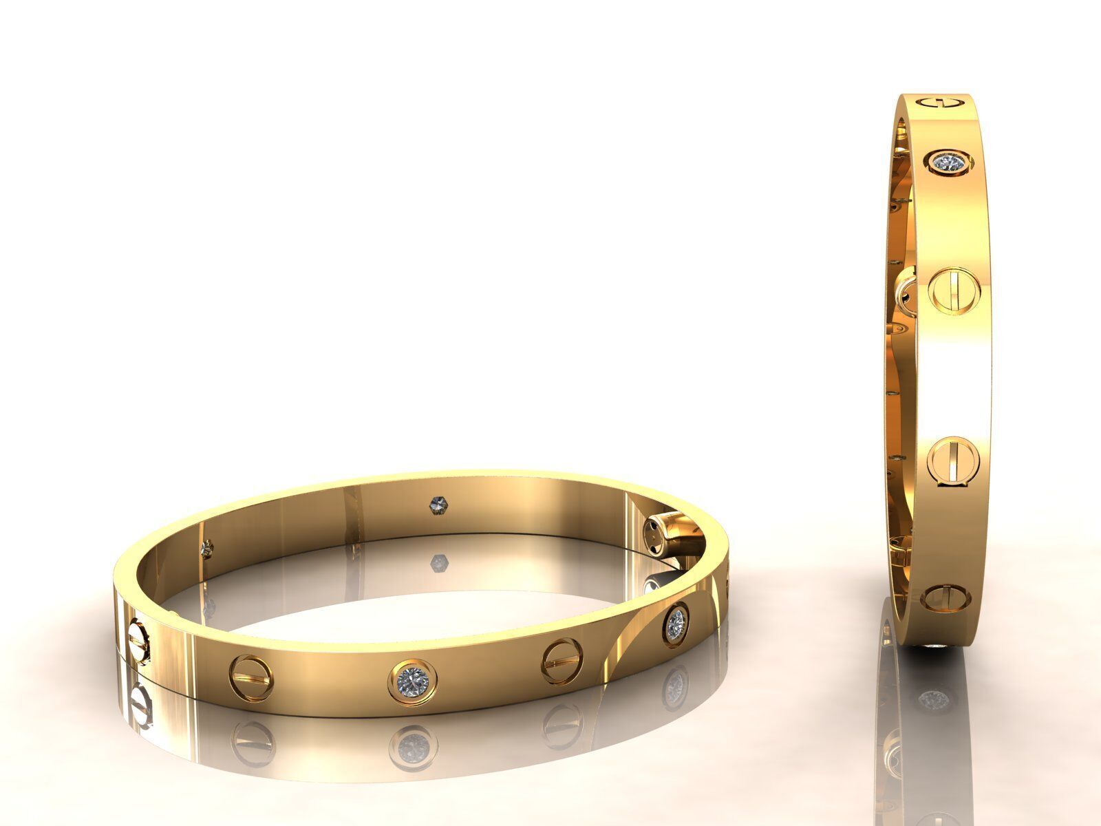 Love Bracelet C 17cm 3D print model_3